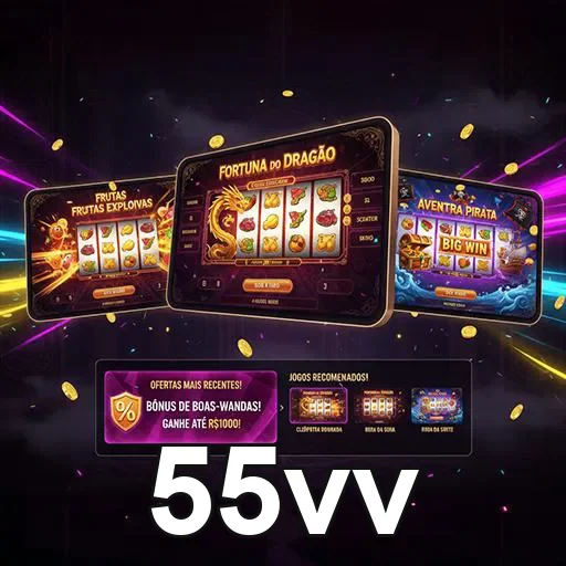 Imagem da página inicial do 55vv, destaque para o site que oferece soluções e informações variadas no estilo do 55vv-Hom